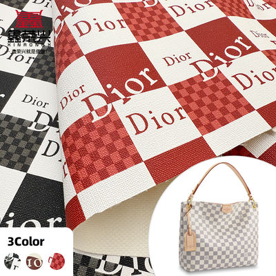 ผ้าหนังเทียม PVC พิมพ์ลาย หนา 0.8 มม. สำหรับกระเป๋าและกระเป๋าถือ