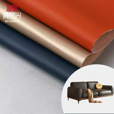 PVC DE7 Napa Grainหนังเทียมสําหรับเฟอร์นิเจอร์ หน้ากว้าง 54 นิ้ว