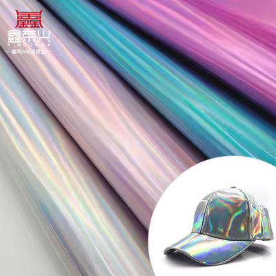Rainbow Pu Holographic Laser Film Mirror Leather Synthetic Artificial False Leather รองเท้าหนังเทียม กระเป๋าถือผ้าหนัง