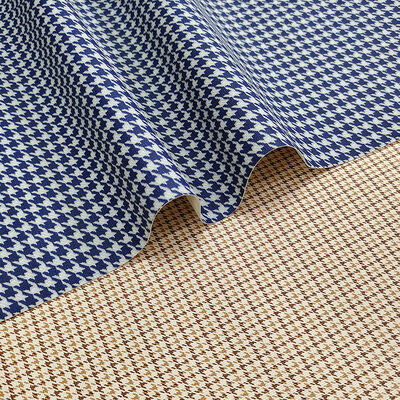 Wholesale PVC Houndstooth Printed Faux Leather Fabric for Decorative Bag Phone Shell Table Mat Sofa Cover Craft Projects