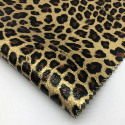 เสื้อผ้าพิมพ์ Leopard สีหนัง PU กันน้ํา 0.6 มม ความหนาตามต้องการ