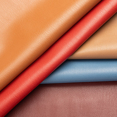 เสื้อผ้าเรียบ PU สิวผสมสี่ด้านยืดหยุ่นหนังเทียม