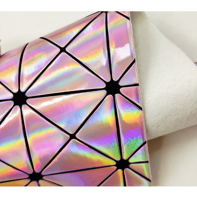 0.8mm เลเซอร์ฉลาก PU สีซัมโฟนีหนังผ้าหนังโพลีอุเรธาน