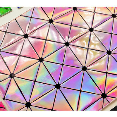 0.8mm เลเซอร์ฉลาก PU สีซัมโฟนีหนังผ้าหนังโพลีอุเรธาน