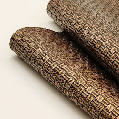 กระเป๋าบรรจุสินค้า โครงการหนังปลอม PVC สายผูก เนื้อทองแดงโบราณ