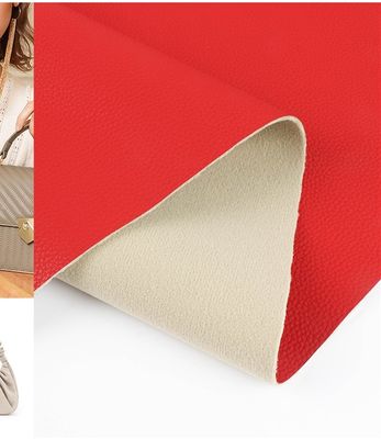 กระเป๋าถือ Lychee PU เนื้อหนังเท็จ เนื้อหนัง PU ฟรีสารละลาย