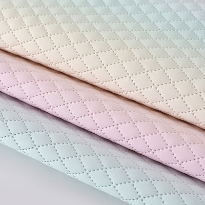 กระเป๋าสตางค์กระแทก PU เนื้อผ้าหนัง เนื้อผ้าของกราดิเอ็นท์รุ้งเพชรกริด