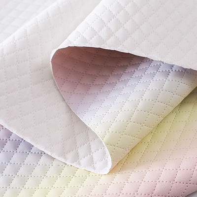 กระเป๋าสตางค์กระแทก PU เนื้อผ้าหนัง เนื้อผ้าของกราดิเอ็นท์รุ้งเพชรกริด