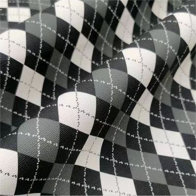 กระเป๋าสตางค์ Custom Printed Patterned Fux Leather Fabric PVC Geometric Diamond กระเป๋าสตางค์กระเป๋าสตางค์