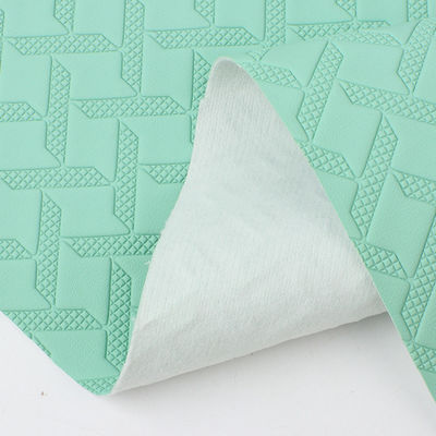 แผ่นพื้นรถยนต์ที่กําหนดเองหนัง เนื้อผ้าแบบ PVC วัสดุหนังต้านผง