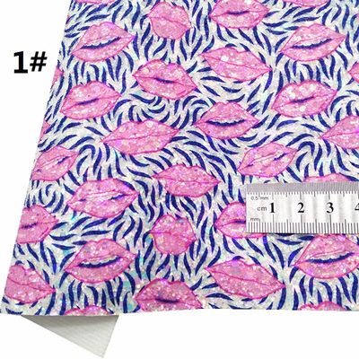 พิมพ์สีชมพู PU พอลิอุเรธานหนังกระจ่างวันวาเลนไทน์ ความรักรูปทรงเกรทเทล