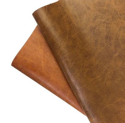 ผ้าหนังสีน้ํามันวาคซ์ วินเทจ โซฟา ที่นั่ง เฟอร์นิเจอร์หนังปลอม