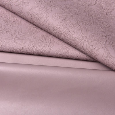 3D Retro Floral Embossed PVC Leather สําหรับกระเป๋าถือ กระเป๋าบรรจุกล่องผ้าตกแต่ง Placematหนังเทียม