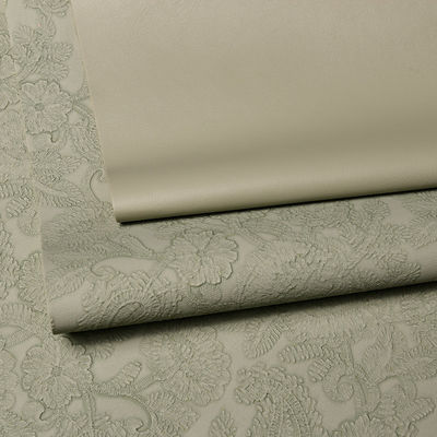 3D Retro Floral Embossed PVC Leather สําหรับกระเป๋าถือ กระเป๋าบรรจุกล่องผ้าตกแต่ง Placematหนังเทียม