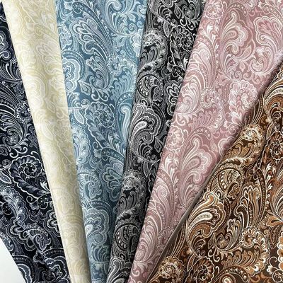 PVC สไตล์หนังพิมพ์ดอกไม้หนังเทียมสังเคราะห์ สําหรับกระเป๋า แพ็คเกจ โน๊ตบุ๊ค โทรศัพท์ Shell ผ้าหนังเทียม