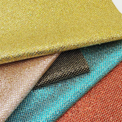 ประเภท Mesh รูปแบบ Glitter กลม PVC สิวสังเคราะห์ stretch วัสดุหนังเท็จสําหรับกระเป๋ากระเป๋ากระเป๋ากระเป๋าใส่รองเท้า โซฟาบรรจุ