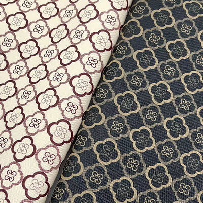 หนังเทียมพิมพ์ลายใบโคลเวอร์สี่แฉก PVC สำหรับกระเป๋า บรรจุภัณฑ์ สมุดโน้ต เคสโทรศัพท์ หนังเทียม