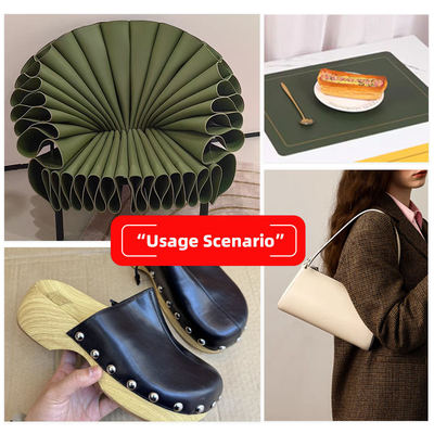 PVC Litchi Grain Double Face วัสดุหนังสังเคราะห์เทียม เนื้อผิวลวดกันน้ําสําหรับกระเป๋า