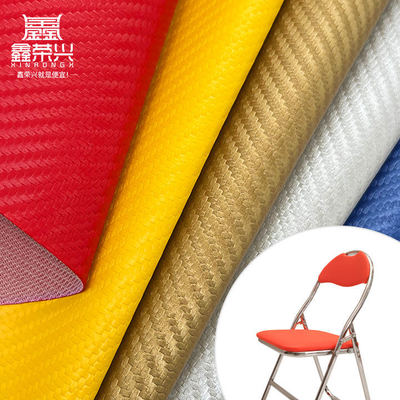 หนังเทียมลายคาร์บอนไฟเบอร์สีสดใส หนังเทียม PVC สำหรับตกแต่งภายในรถยนต์ เบาะรองนั่ง รองเท้า