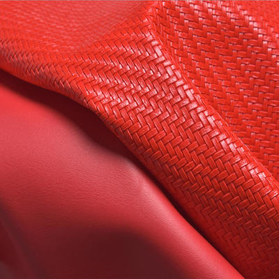 หนังเทียมสังเคราะห์ลายทอแบบนูน PVC สำหรับโซฟา กระเป๋า เก้าอี้ เบาะรถยนต์ กระเป๋าสตางค์ ตกแต่ง เข็มขัด หนังเทียม