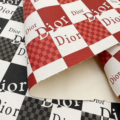 ผ้าหนังเทียม PVC พิมพ์ลาย หนา 0.8 มม. สำหรับกระเป๋าและกระเป๋าถือ