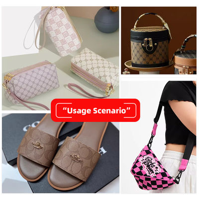 ผ้าหนังเทียม PVC พิมพ์ลาย หนา 0.8 มม. สำหรับกระเป๋าและกระเป๋าถือ