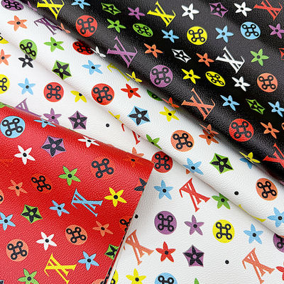 หนังเทียม PVC พิมพ์ลายกันน้ำสำหรับกระเป๋าและงานฝีมือ