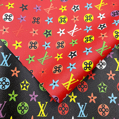 หนังเทียม PVC พิมพ์ลายกันน้ำสำหรับกระเป๋าและงานฝีมือ