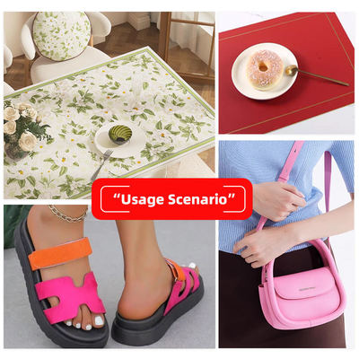 Semi PU Double Face Synthetic Leather 1.5mm ความหนาสําหรับกระเป๋า รองเท้า