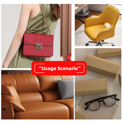 ผ้าหนังเทียมถัก PVC หนา 0.6 มม. สำหรับเฟอร์นิเจอร์และเบาะรถยนต์