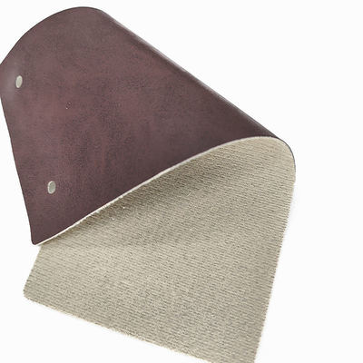 PVC Crazy Horse Oil Waxหนังเท็จสําหรับเฟอร์นิเจอร์ หน้ากว้าง 54 นิ้ว