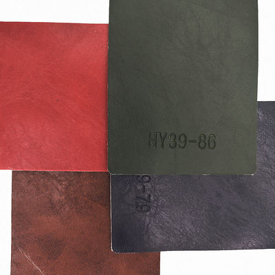 PVC Crazy Horse Oil Waxหนังเท็จสําหรับเฟอร์นิเจอร์ หน้ากว้าง 54 นิ้ว