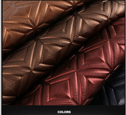 ผ้าหนังเทียมลายเม็ด PVC สำหรับเบาะรถยนต์และเฟอร์นิเจอร์