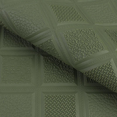 PVC Antiskid Rhombus สไตล์กระจกหนังสังเคราะห์ประดิษฐ์สําหรับรถเท้า ที่นั่งรถ โซฟาตกแต่งกระเป๋าผ้าหนังปลอม