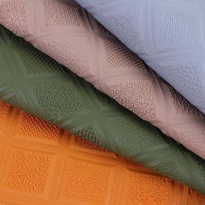 PVC Antiskid Rhombus สไตล์กระจกหนังสังเคราะห์ประดิษฐ์สําหรับรถเท้า ที่นั่งรถ โซฟาตกแต่งกระเป๋าผ้าหนังปลอม