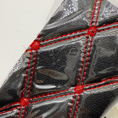 ผ้าใบผ้าใบหนัง PVC ที่แต่งเอง ผ้าใบเท้ารถ 4.6 มิลลิมิตร หนาด้วยฟองพัดกระชับสเตรชี่ฟิต ที่นั่งรถกระเบื้อง