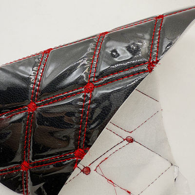 ผ้าใบผ้าใบหนัง PVC ที่แต่งเอง ผ้าใบเท้ารถ 4.6 มิลลิมิตร หนาด้วยฟองพัดกระชับสเตรชี่ฟิต ที่นั่งรถกระเบื้อง