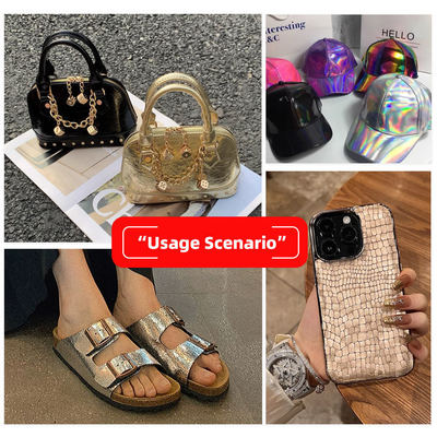 ผ้าหนังเทียมลายจระเข้ PVC นูน กันน้ำ ยืดได้ สำหรับใช้ทำกระเป๋าสตางค์ รองเท้า สมุดโน้ต โซฟา กระเป๋า เฟอร์นิเจอร์