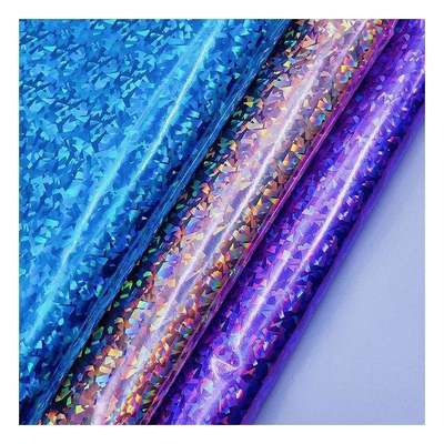 PU Holographic Mirror Synthetic Leather for Shoes Vanity Case Bag Notebook Faux Leather Fabric
