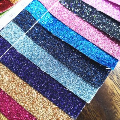 ขายปลีก PU Glitter Powder Grain Synthetic Leather Wallet Case Shoes Notebook ผ้าหนัง