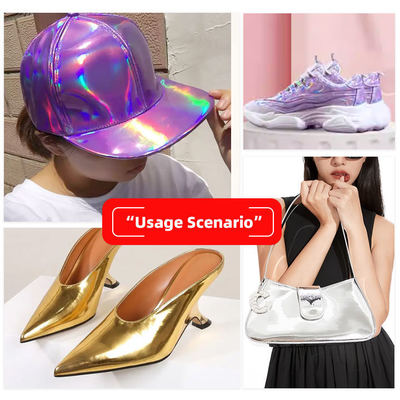 หนังเทียม PU ลายนูนกระจกเรนโบว์พิเศษ กระเป๋าเดินทาง กระเป๋าถือ รองเท้า กระเป๋าเครื่องสำอาง หนัง