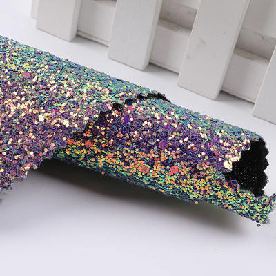 หนังเทียม PU ยืดหยุ่น แวววาว วิบวับ กลิตเตอร์หกเหลี่ยมขนาดใหญ่ สำหรับรองเท้า กระเป๋า โบว์ งานฝีมือ หมวก หนังเทียม