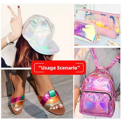 ผิวหนังเคลือบ PU ผ้ากระจ่างสําหรับรองเท้า บัวงานฝีมือหนังเท็จหนังสังเคราะห์ กันน้ํายืดสําหรับโซฟา