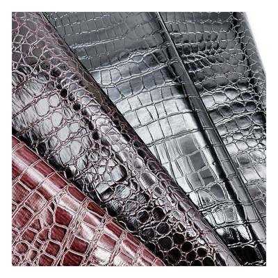 รูปแบบหินกระจ่างสูง สีหนังสังเคราะห์ Pvc รูปแบบสัตว์ รองเท้า กระเป๋าและกระเป๋าผ้าหนังเทียม