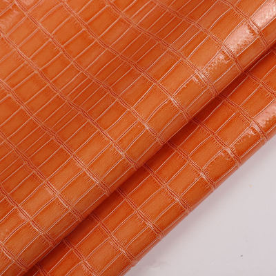 หนังเทียมสังเคราะห์ลายไม้ไผ่ PVC เงาสูง ตกแต่งรองเท้า กระเป๋า กล่อง หนังเทียม