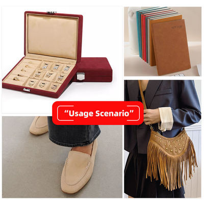 หนังไมโครไฟเบอร์ PU บุหนังเทียม ECO Imitation Suede สำหรับรองเท้า กระเป๋า เข็มขัด ถุงมือ ผ้าหนังเทียม