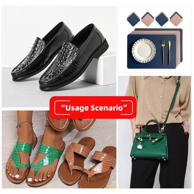 1หนา.8 มิลลิเมตร PVC หนังที่มีเมล็ดหอยหอยทนต่อการบดและทนน้ําสําหรับกระเป๋าและรองเท้า