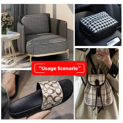 0.8mm ความหนา 54/55" ความกว้าง ผิวหนังพีวีซีทนทานต่อการบด สําหรับกระเป๋าถือ รองเท้าและเฟอร์นิเจอร์