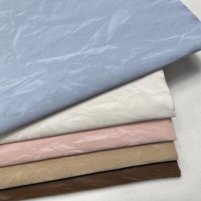 หนังเทียม PU ลายหนังกลับไหมสำหรับตกแต่งกระเป๋า รองเท้า กระเป๋าเงิน เคสโน้ตบุ๊ก ผ้าหนังเทียมสำหรับงานฝีมือตกแต่งเฟอร์นิเจอร์