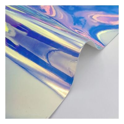 รุ้ง PU โฮโลแกรม เมทัลลิก หลากสี กระจก หนังเทียม สังเคราะห์ หนังเทียม กระเป๋าถือ เคสรองเท้า สมุดโน้ต หนัง